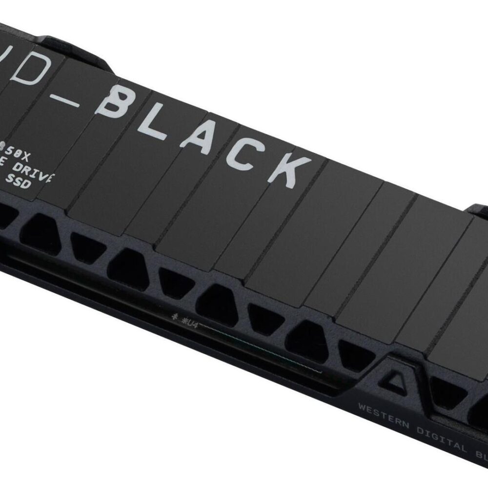 WD WD_BLACK SN850X NVMe SSD WDBB9H0010BNC - SSD - 1TB - intern - M.2 2280 - PCIe 4,0 (NVMe) - integrierter Kühlkörper - Schwarz (WDBB9H0010BNC-WRSN)