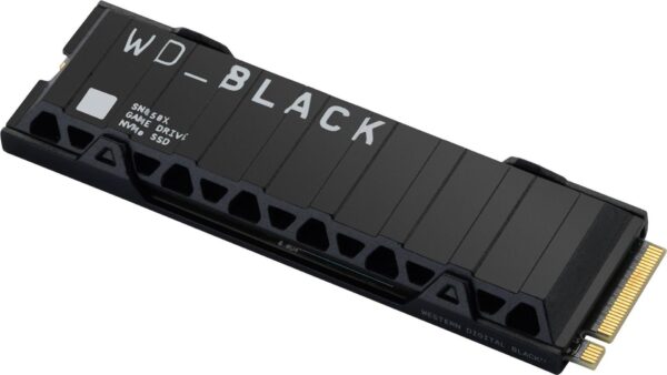 WD WD_BLACK SN850X NVMe SSD WDBB9H0010BNC - SSD - 1TB - intern - M.2 2280 - PCIe 4,0 (NVMe) - integrierter Kühlkörper - Schwarz (WDBB9H0010BNC-WRSN)