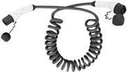DIGITUS - Verlängerungsnetzkabel - IEC 62196 Type 2 männlich Schutzkappe zu IEC 62196 Type 2 weiblich Schutzkappe - 10,0m - Schwarz - Spirale, einphasig (DK-1P32-S-100)