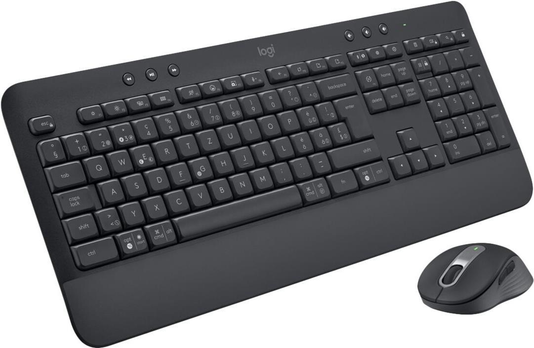 Logitech Signature MK650 for Business - Tastatur-und-Maus-Set - kabellos - 2.4 GHz, Bluetooth LE - AZERTY - Französisch - Graphite