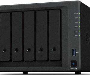 Synology Disk Station DS1522+ - NAS-Server - 5 Schächte - SATA 6Gb/s - RAID 0, 1, 5, 6, 10, JBOD - RAM 8GB - Gigabit Ethernet - iSCSI Support (DS1522+)