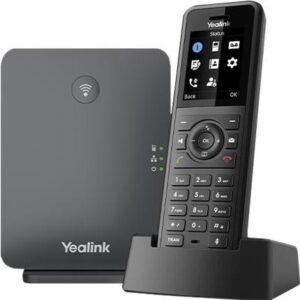 Yealink W77P - IP-Telefon - Schwarz - Kabelloses Mobilteil - Tisch/Wand - Staubresistent - Kratzresistent - Schockresistent - Spritzwassergeschützt - IP54 (1302027)