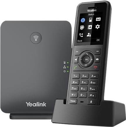 Yealink W77P - IP-Telefon - Schwarz - Kabelloses Mobilteil - Tisch/Wand - Staubresistent - Kratzresistent - Schockresistent - Spritzwassergeschützt - IP54 (1302027)