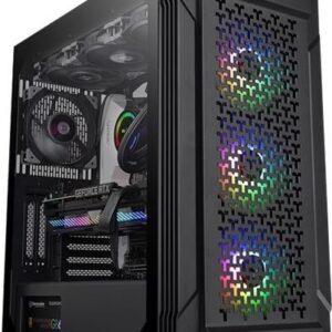 Thermaltake Versa T27 TG ARGB - Mid tower - E-ATX - Seitenteil mit Fenster (gehärtetes Glas) - keine Spannungsversorgung (PS/2) - Schwarz - USB/Audio