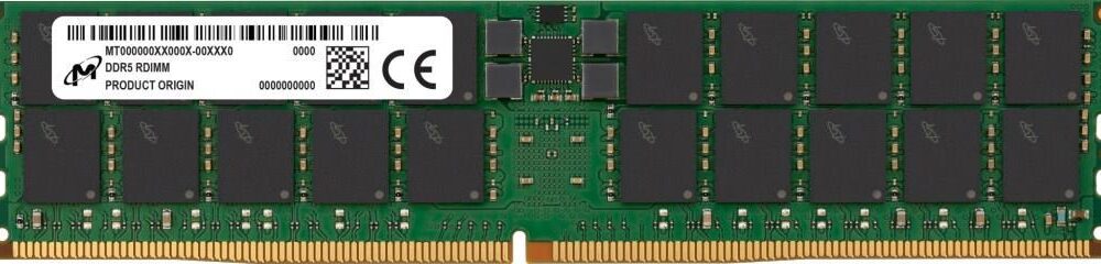 Micron DDR5 RDIMM 64GB 2Rx4 4800 CL40 PC5-38400 1.1V ECC (MTC40F2046S1RC48BA1R)
