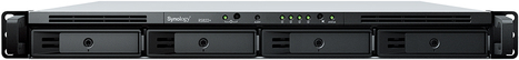 Synology RackStation RS822+ - NAS-Server - 4 Schächte - Rack - einbaufähig - SATA 6Gb/s - RAID 0, 1, 5, 6, 10, JBOD - RAM 2GB - Gigabit Ethernet - iSCSI Support - 1U (RS822+)