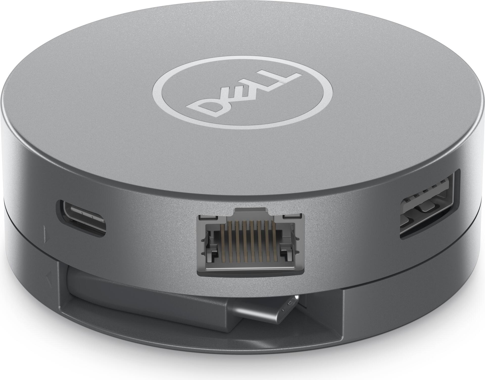DELL 6-in-1-USB-C-Multiport-Adapter - DA305 - Kabelgebunden - USB 3.2 Gen 2 (3.1 Gen 2) Type-C - 10,100,1000 Mbit/s - Silber - 3840 x 2160 Pixel - Dell (DA305)