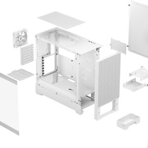Fractal Design Pop Air - Tower - ATX - Seitenteil mit Fenster (gehärtetes Glas) - keine Spannungsversorgung (ATX) - White TG Clear Tint - USB/Audio - für Fractal Design Model D, Type D (FD-C-POR1A-01)