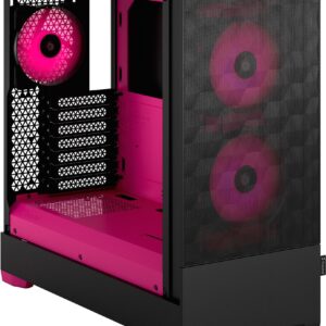 Fractal Design Pop Air RGB - Tower - ATX - Seitenteil mit Fenster (gehärtetes Glas) - keine Spannungsversorgung (ATX) - Magenta, klar, Tinted - USB/Audio - für Fractal Design Model D, Type D (FD-C-POR1A-03)