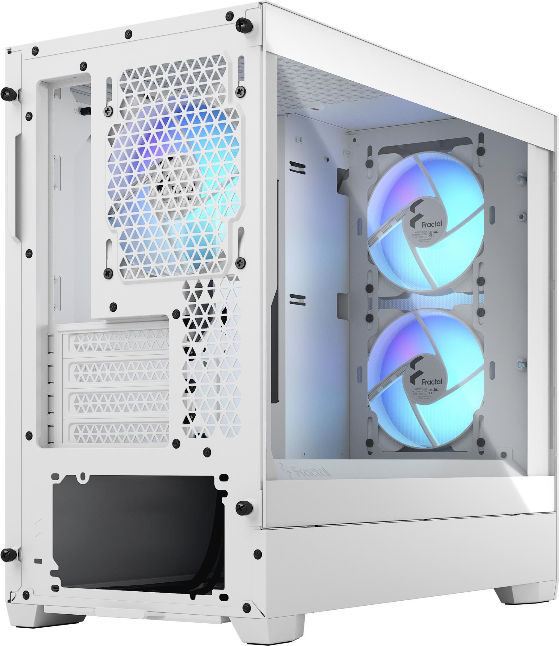 Fractal Design Pop Mini Air RGB - Tower - micro ATX - Seitenteil mit Fenster (gehärtetes Glas) - keine Spannungsversorgung (ATX) - White TG Clear Tint - USB/Audio - für Fractal Design Model D, Type D (FD-C-POR1M-01)