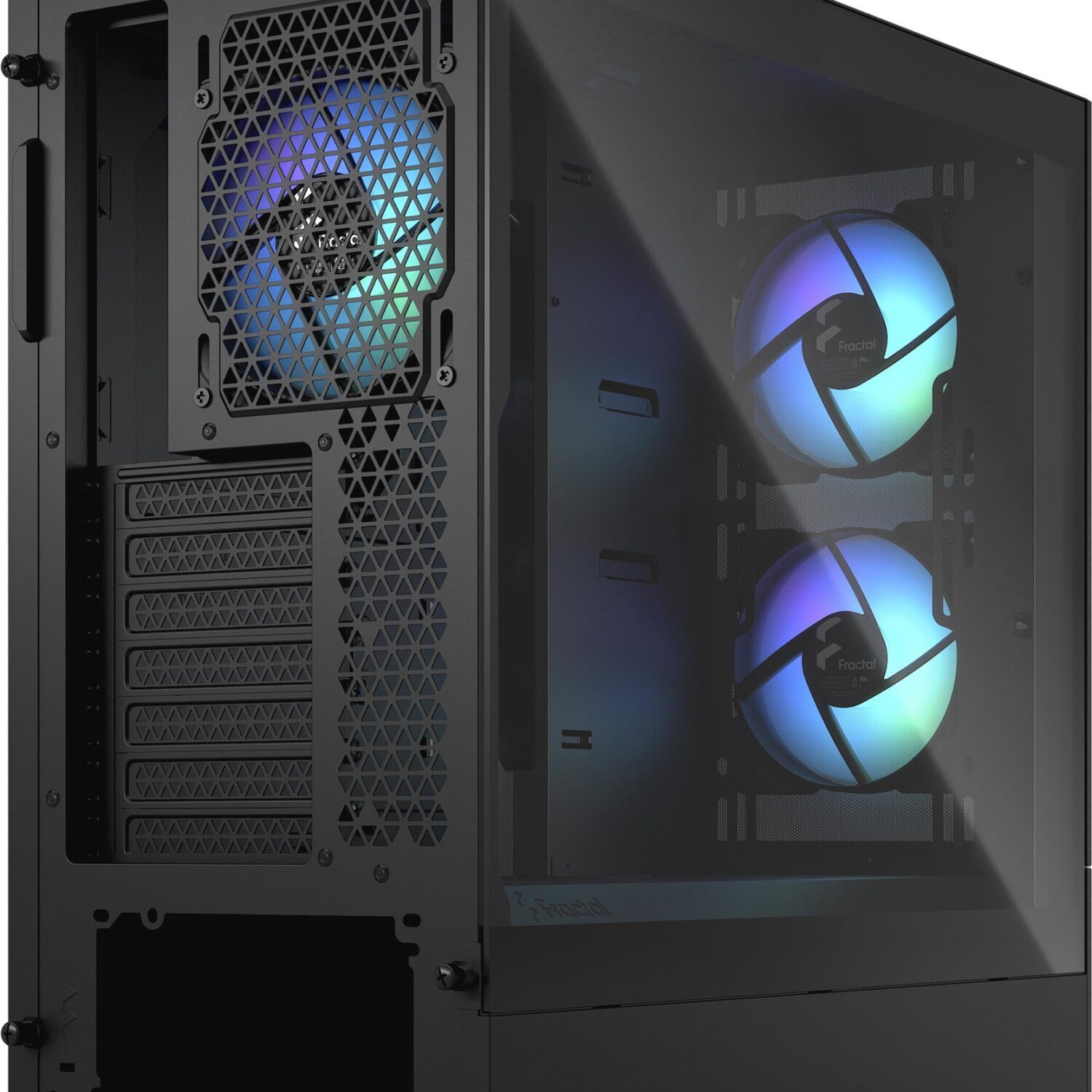 Fractal Design Pop Air RGB - Tower - ATX - Seitenteil mit Fenster (gehärtetes Glas) - keine Spannungsversorgung (ATX) - black TG clear tint - USB/Audio - für Fractal Design Model D, Type D (FD-C-POR1A-06)