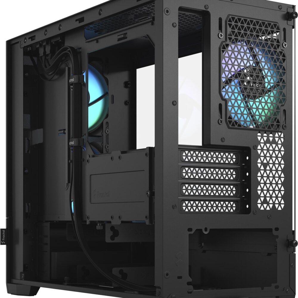 Fractal Design Pop Mini Air RGB - Tower - micro ATX - Seitenteil mit Fenster (gehärtetes Glas) - keine Spannungsversorgung (ATX) - Black TG Light Tint - USB/Audio - für Fractal Design Model D, Type D (FD-C-POR1M-06)