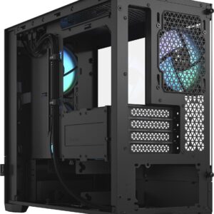 Fractal Design Pop Mini Air RGB - Tower - micro ATX - Seitenteil mit Fenster (gehärtetes Glas) - keine Spannungsversorgung (ATX) - Black TG Light Tint - USB/Audio - für Fractal Design Model D, Type D (FD-C-POR1M-06)