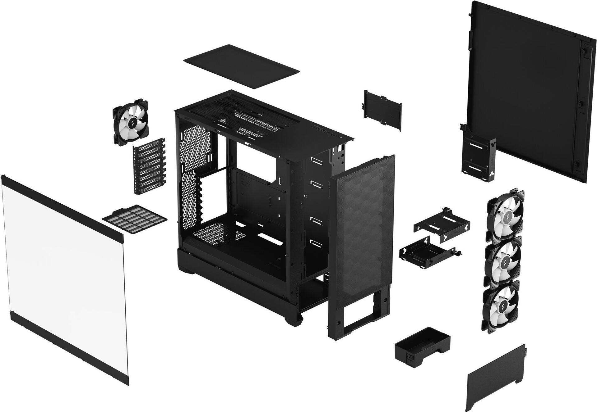 Fractal Design Pop XL Air RGB - Tower - Erweitertes ATX - keine Spannungsversorgung (ATX) - black TG clear tint - USB/Audio (FD-C-POR1X-06)
