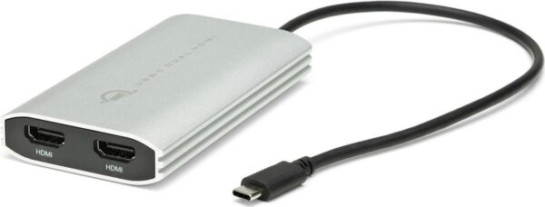 Other World Computing OWC - Videoadapter - 24 pin USB-C männlich zu HDMI, USB-C (nur Spannung) weiblich - Schwarz, Silber - 4K Unterstützung (OWCCADPDL2HDMI)