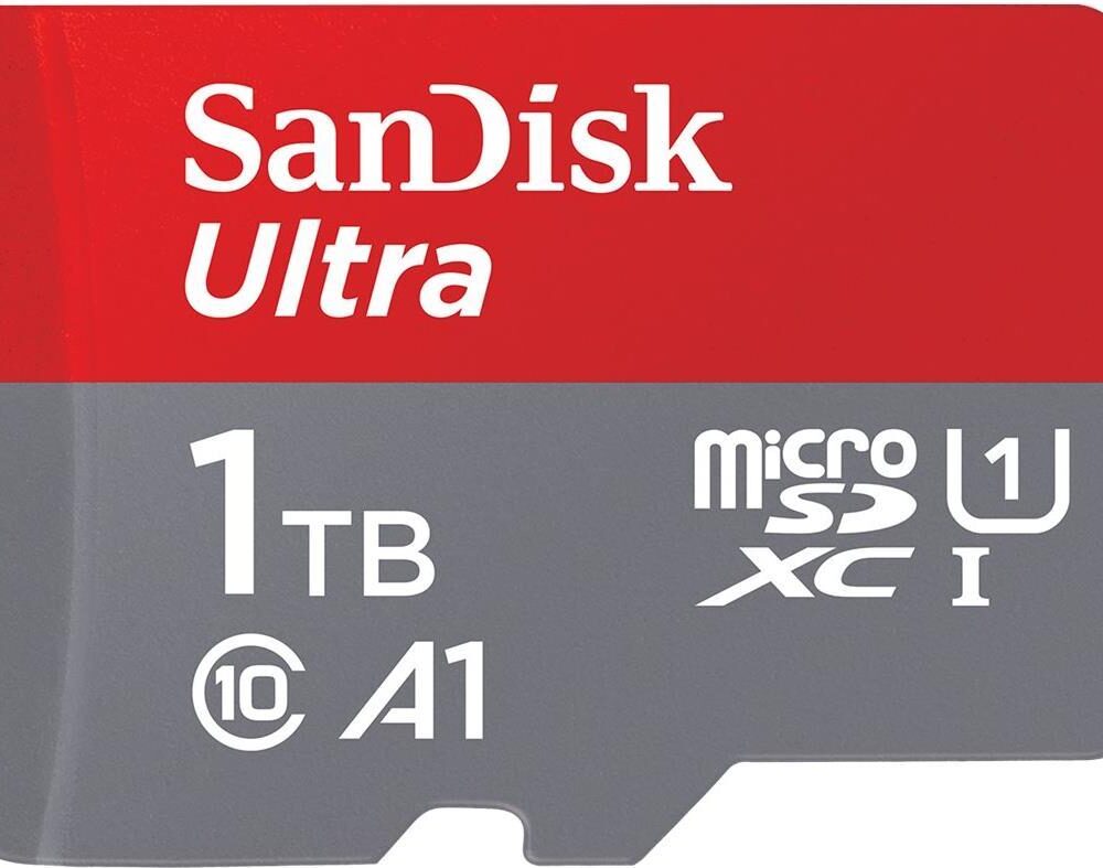 SanDisk Ultra - Flash-Speicherkarte (microSDXC-an-SD-Adapter inbegriffen) - 1TB - A1 / UHS Class 1 / Class10 - microSDXC UHS-I (SDSQUAC-1T00-GN6MA)