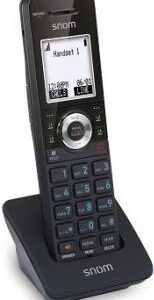 snom M110SC - Schnurloses VoIP-Telefon mit Rufnummernanzeige - DECT - dreiweg Anruffunktion - SIP, RTP, SRTP - Schwarz (4610)