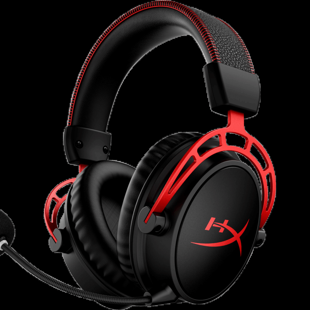 HyperX Cloud Alpha - Headset - ohrumschließend - 2,4 GHz - kabellos - Schwarz, Rot - für Victus by HP Laptop 15, 16, Laptop 14, 15, 17, Pavilion x360 Laptop, Pro 290 G9 (4P5D4AA)