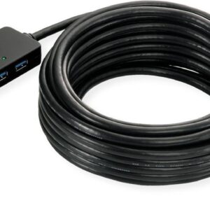 ROLINE USB 3.2 Gen 1 4-Port Hub mit Repeater, schwarz, 10 m (12.04.1098)