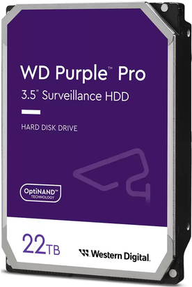 WD Purple Pro WD221PURP - Festplatte - 22TB - Videoüberwachung, Smart Video - intern - 3.5" (8,9 cm) - SATA 6Gb/s - 7200 U/min - Puffer: 512MB (WD221PURP)