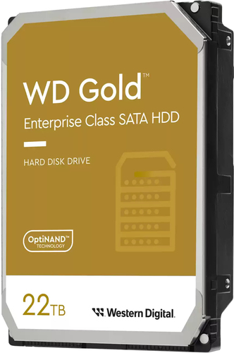Western Digital WD Gold WD221KRYZ - Festplatte - Enterprise - 22 TB - intern - 3.5" (8.9 cm) - SATA 6Gb/s - 7200 U/min - Puffer: 512 MB (WD221KRYZ)