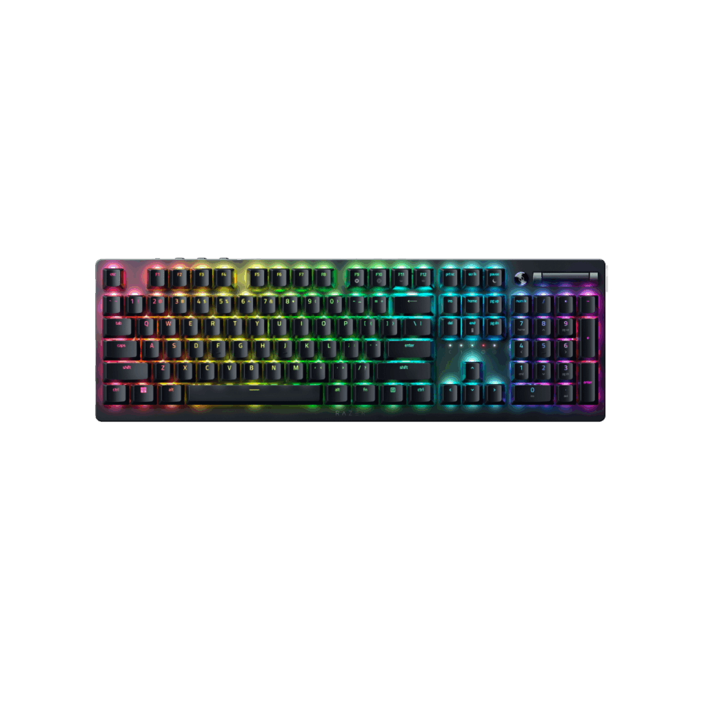 Razer DeathStalker V2 Pro - Tastatur (Top case) - flaches Profil - Hintergrundbeleuchtung - Bluetooth, 2,4 GHz - QWERTZ - Deutsch - Tastenschalter: Razer Linear Optical Switch Red (RZ03-04360400-R3G1)