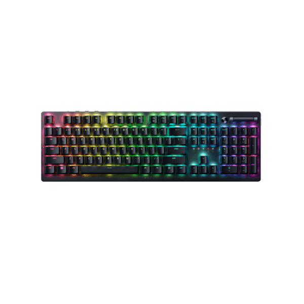 Razer DeathStalker V2 Pro - Tastatur (Top case) - flaches Profil - Hintergrundbeleuchtung - Bluetooth, 2,4 GHz - QWERTZ - Deutsch - Tastenschalter: Razer Linear Optical Switch Red (RZ03-04360400-R3G1)