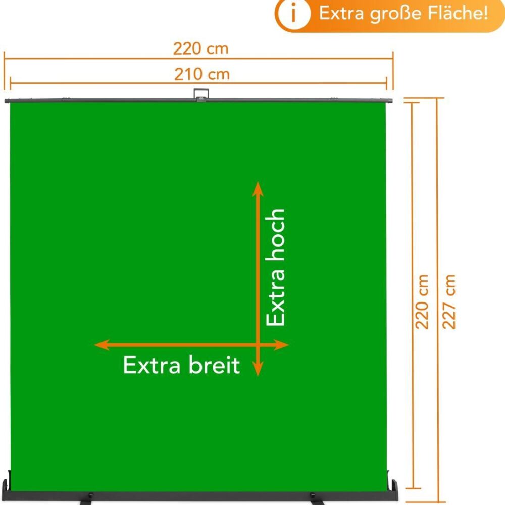 Walimex pro Roll-up Panel Hintergrund grün 210x220 (1023209)