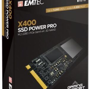 EMTEC Power Pro X400 - SSD - 1 TB - intern - M.2 2280 - PCIe 4.0 x4 (NVMe) (ECSSD1TX400)