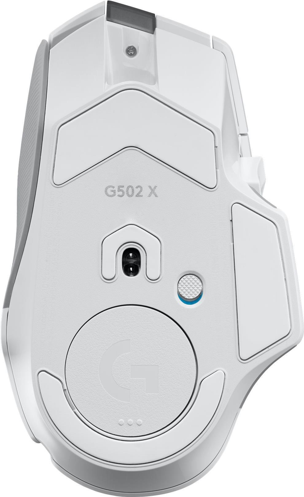 Logitech G G502 X LIGHTSPEED - Maus - optisch - 8 Tasten - kabellos - 2,4 GHz - USB Logitech LIGHTSPEED Empfänger - weiß (910-006190)