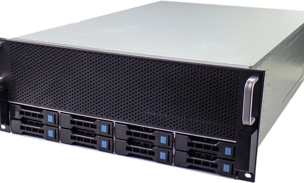 FANTEC SRC-4080X08 - Aufbewahrungsgehäuse - 4U - Erweitertes ATX - SATA/SAS - Hot-Swap - keine Spannungsversorgung - Schwarz, Silber - USB