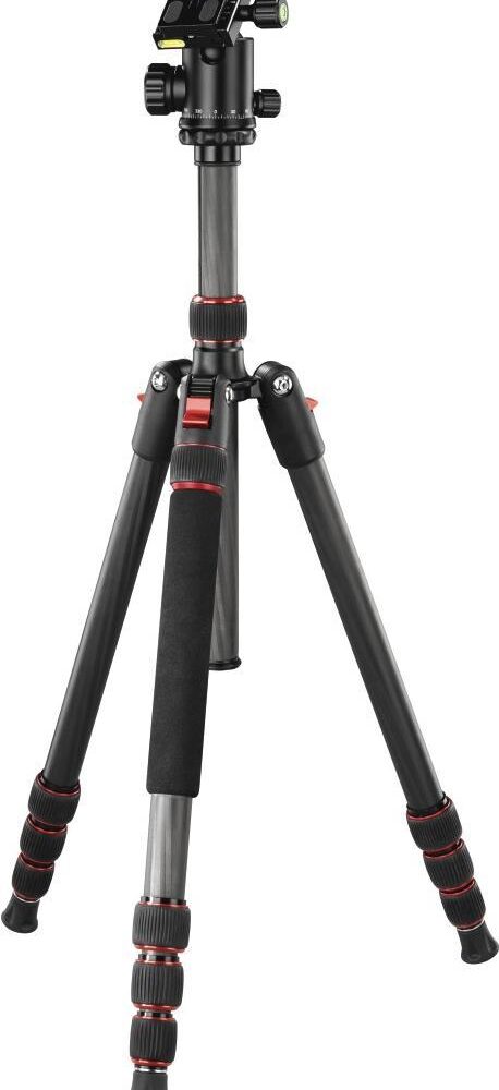 Hama Dreibeinstativ Ramble II Duo Carbon, 160 - Ball, mit Smartphone-Halterung (00004486)