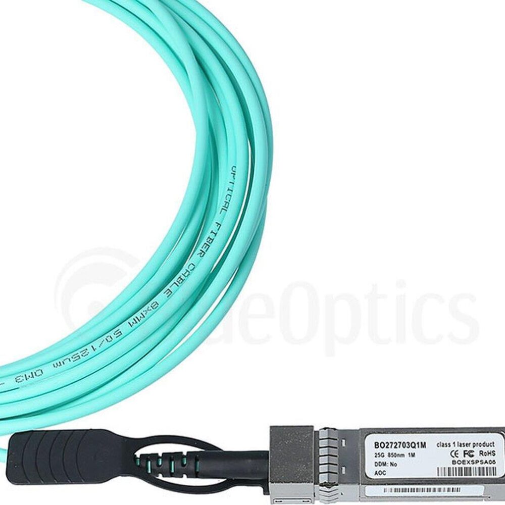 Kompatibles Arista AOC-S-S-25G-15M BlueOptics© SFP28 Aktives Optisches Kabel (AOC), 25GBASE-SR, Ethernet, Infiniband, 15 Meter (AOC-S-S-25G-15M-BO)