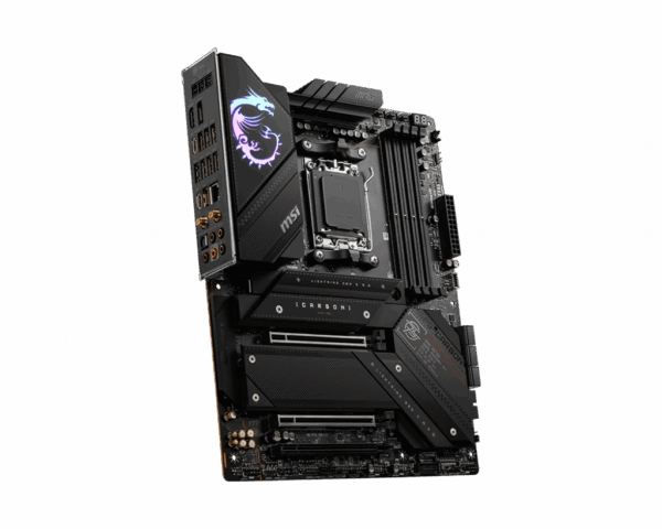 MSI MPG X670E CARBON WIFI - Motherboard - ATX - Socket AM5 - AMD X670 Chipsatz - USB 3,2 Gen 1, USB 3,2 Gen 2, USB-C Gen 2x2, USB-C 3,2 Gen2 - 2,5 Gigabit LAN, Wi-Fi 6, Bluetooth - Onboard-Grafik (CPU erforderlich) - HD Audio (8-Kanal) (7D70-001R)