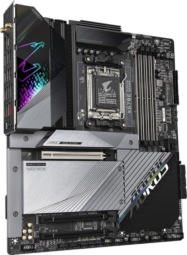 Gigabyte X670E AORUS MASTER - 1,0 - Motherboard - E-ATX - Socket AM5 - AMD X670E Chipsatz - USB-C 3,2 Gen2, USB-C Gen 2x2, USB 3,2 Gen 1, USB 3,2 Gen 2 - 2,5 Gigabit LAN, Bluetooth, Wi-Fi 6 - Onboard-Grafik (CPU erforderlich) - High Definition Audio (7,1-Channel) (X670E AORUS MASTER)