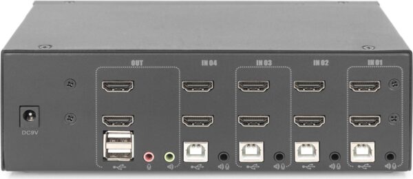 DIGITUS - KVM-/Audio-/USB-Switch - 4 x KVM port(s) - 1 lokaler Benutzer - Desktop (DS-12883)