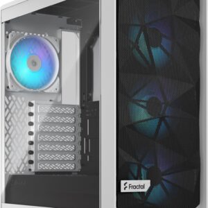 Fractal Design Meshify Meshify 2 Compact - Mid tower - ATX - Seitenteil mit Fenster (gehärtetes Glas) - keine Spannungsversorgung (ATX) - White TG Clear Tint - USB/Audio (FD-C-MES2C-08)