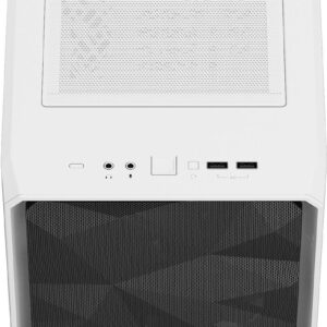 Fractal Design Meshify Meshify 2 Compact Lite - Mid tower - ATX - Seitenteil mit Fenster (gehärtetes Glas) - keine Spannungsversorgung (ATX) - White TG Clear Tint - USB/Audio (FD-C-MEL2C-04)