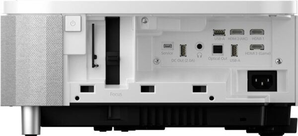 Epson EH-LS800W - 3-LCD-Projektor - 4000 lm (weiß) - 4000 lm (Farbe) - 3840 x 2160 (3 x 1920 x 1080) - 16:9 - 4K - Ultra Short-Throw Fixed-Objektiv - 802,11ac drahtlos - Schwarz / Weiß - Android TV (V11HA90040)