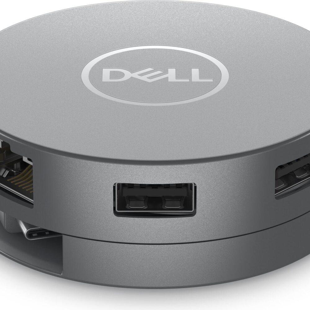 DELL 6-in-1-USB-C-Multiport-Adapter - DA305 - Kabelgebunden - USB 3.2 Gen 2 (3.1 Gen 2) Type-C - 10,100,1000 Mbit/s - Silber - 3840 x 2160 Pixel - Dell (5H1R0)