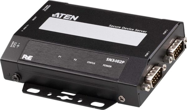 ATEN 2-Port RS-232/422/485 Secure Device Server mit PoE - Gleichstrom - PoE - 1,3 W - 1,19 W - 100 - 240 V - 50 - 60 Hz - 9 - 48 V (SN3402P)