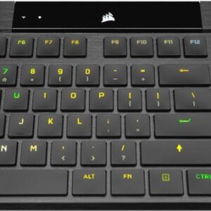 Corsair K100 RGB AIR Ultra-Thin Mechanical Gaming Keyboard DE Tastatur USB + RF Wireless + Bluetooth Deutsch Schwarz (CH-913A01U-DE)