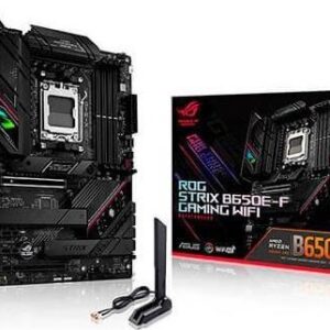 ASUS ROG Strix B650E-F Gaming WiFi - Motherboard - ATX - Socket AM5 - AMD B650 Chipsatz - USB 3.2 Gen 1, USB 3.2 Gen 2, USB-C 3.2 Gen2, USB-C 3.2 Gen 2x2 - 2.5 Gigabit LAN, Wi-Fi, Bluetooth - Onboard-Grafik (CPU erforderlich) - HD Audio (8-Kanal)