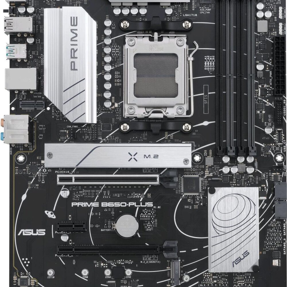 ASUS PRIME B650-PLUS-CSM - AMD - Buchse AM5 - AMD Ryzen 7 7th Gen - AMD Ryzen 9 7th Gen - DDR5-SDRAM - 128 GB - DIMM (90MB1BS0-M0EAYC)