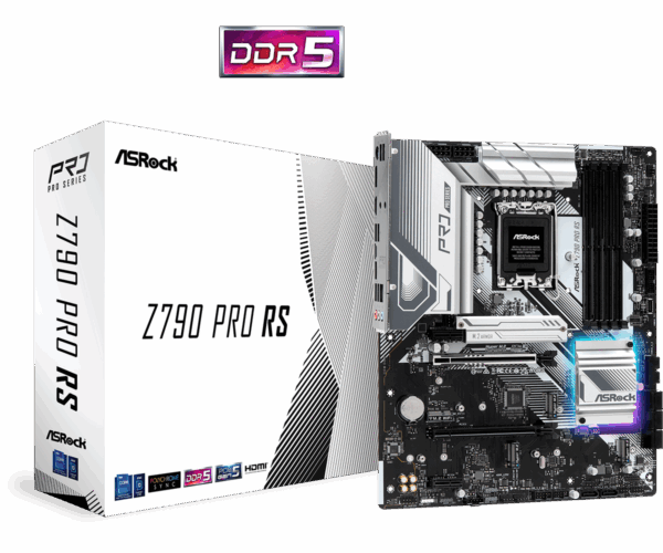 ASRock Z790 Pro RS - Motherboard - ATX - LGA1700-Sockel - Z790 Chipsatz - USB-C Gen2, USB 3,2 Gen 1, USB 3,2 Gen 2, USB-C 3,2 Gen 2x2 - 2,5 Gigabit LAN - Onboard-Grafik (CPU erforderlich) - High Definition Audio (7,1-Channel) (90-MXBK40-A0UAYZ)