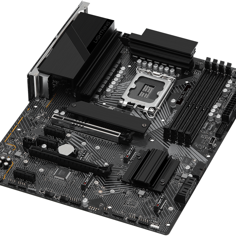 ASRock Z790 PG Lightning - Motherboard - ATX - LGA1700-Sockel - Z790 Chipsatz - USB 3,2 Gen 1, USB 3,2 Gen 2, USB-C 3,2 Gen 2x2, USB-C 3,2 Gen 1 - 2,5 Gigabit LAN - Onboard-Grafik (CPU erforderlich) - HD Audio (8-Kanal) (90-MXBKA0-A0UAYZ)