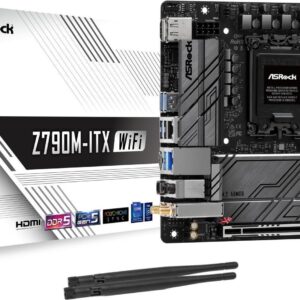 ASRock Z790M-ITX WiFi - Motherboard - Mini-ITX - LGA1700-Sockel - Z790 Chipsatz - Bluetooth, Gigabit LAN, 2,5 Gigabit LAN, Wi-Fi 6 - Onboard-Grafik (CPU erforderlich) - High Definition Audio (7,1-Channel) (90-MXBKE0-A0UAYZ)