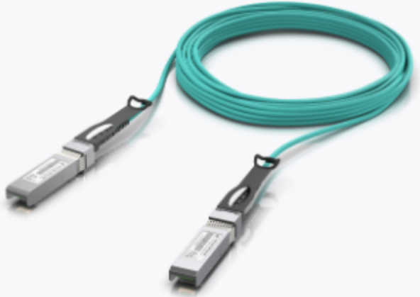 Ubiquiti - 25GBase-AOC Direktanschlusskabel - SFP28 zu SFP28 - 5,0m - 3 mm - Glasfaser - Active Optical Cable (AOC) - Aquamarin (UACC-AOC-SFP28-5M)