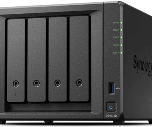 Synology Disk Station DS923+ - NAS-Server - 4 Schächte - SATA 6Gb/s / eSATA - RAID 0, 1, 5, 6, 10, JBOD - RAM 4GB - Gigabit Ethernet - iSCSI Support (DS923+)