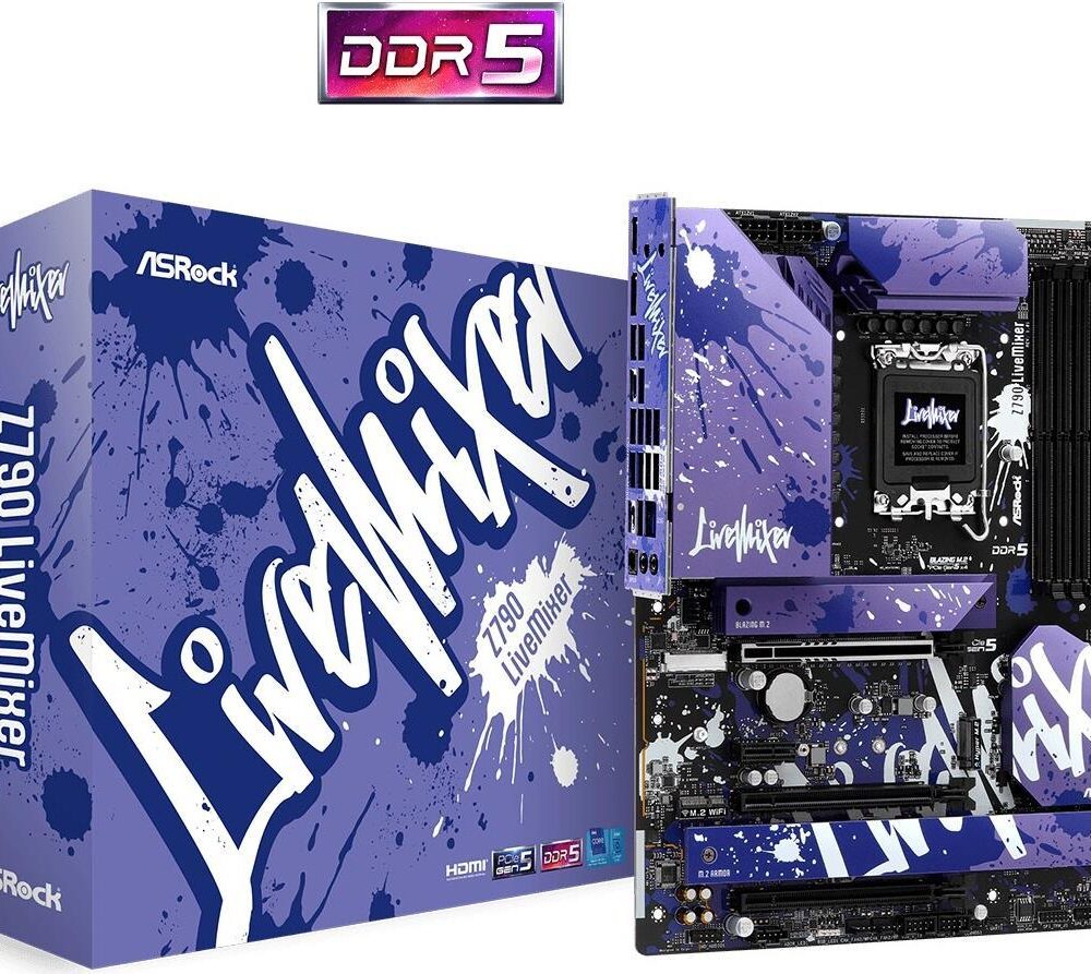 ASRock Z790 LiveMixer - Motherboard - ATX - LGA1700-Sockel - Z790 Chipsatz - USB 3,2 Gen 1, USB 3,2 Gen 2, USB-C 3,2 Gen2, USB-C 3,2 Gen 2x2 - 2,5 Gigabit LAN - Onboard-Grafik (CPU erforderlich) - High Definition Audio (7,1-Channel) (90-MXBK10-A0UAYZ)